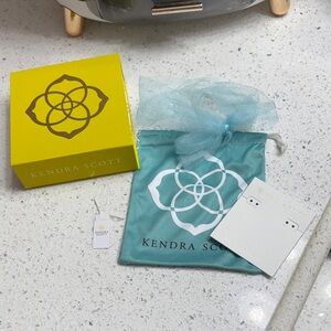 Kendra Scott Yellow Box with Teal Pouch